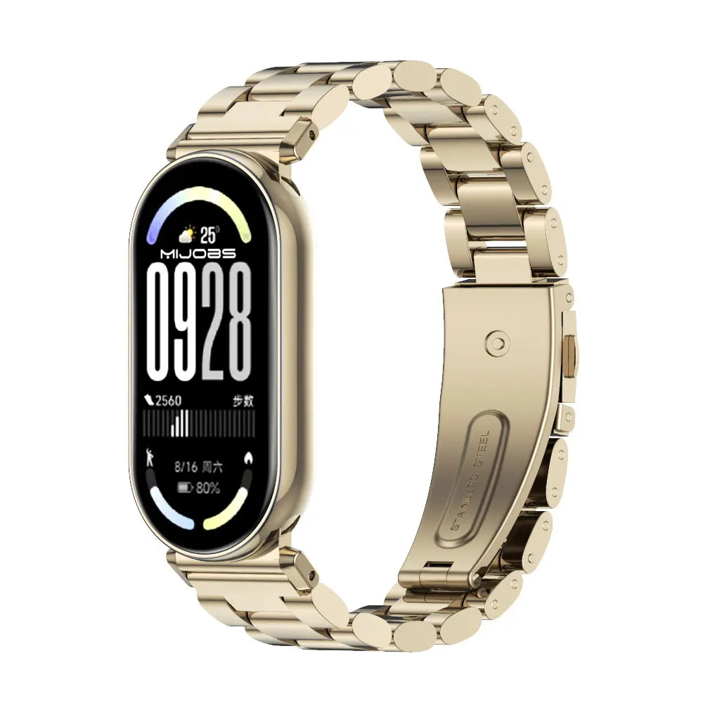 Strap for Mi Band 10 9 8 Wristband For Mi Band 9 Bracelet for Mi Band 10 Stainless Steel Watch Band for Mi Band 8 Metal Straps