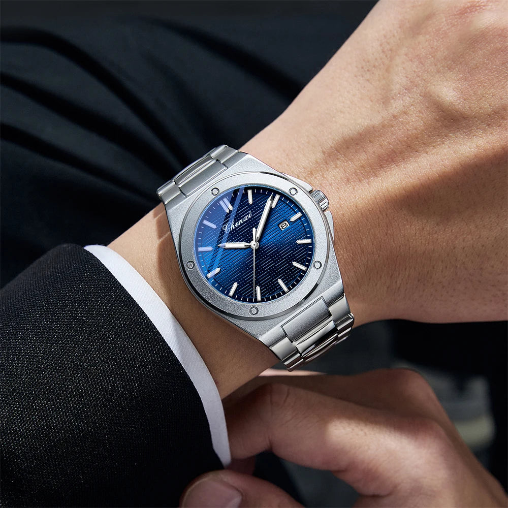 CHENXI New in Men's Watches Classic Fashion Quartz Wristwatches Simple Luminous Date Calendar Display Water-Resistant Man Watch