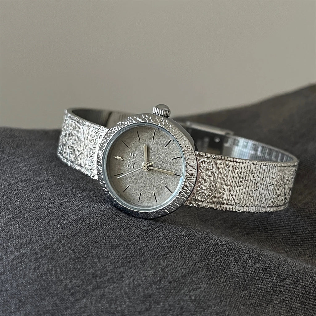 2025 Vintage Woman Quartz Watch Gold Noble Clock Fashion Bracelet Steel Belt Elegant Women Watches Luxury
