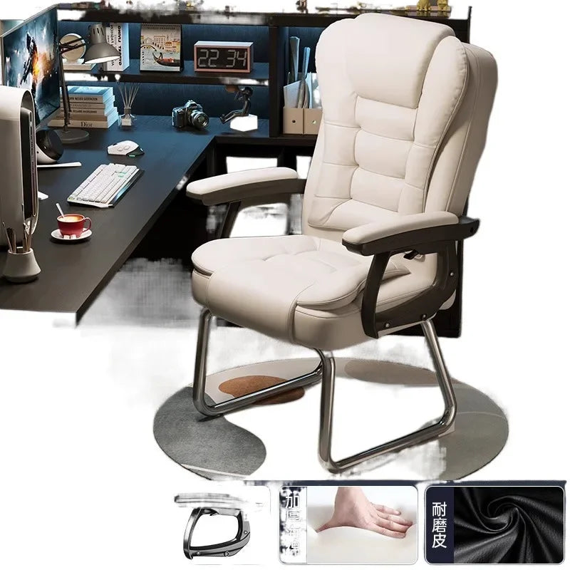 AOLIVIYA Computer Chair, Home Office Seat with Backrest, Reclining Comfortable Boss Chair for Conference Room Dormitory B638527
