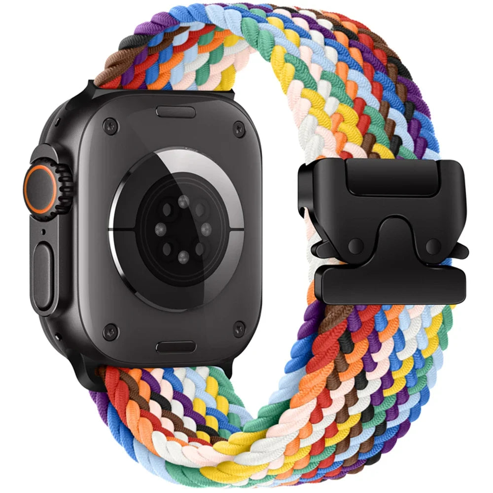 nylon Braided Strap For Apple Watch Band Ultra 3/2/1 49mm parachute Buckle 11 10 46mm 42mm 9 8 7 45/41mm iWatch 6 5 SE3 44/40mm