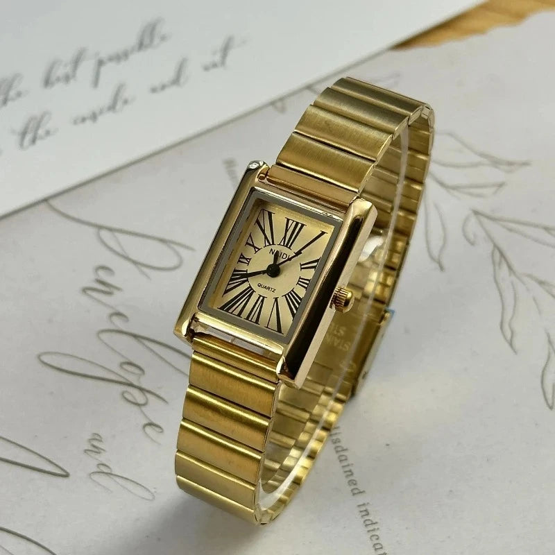 Hot Sale Women Square Dial Quartz Watch Minimalist Steel Strap Wristwatch Para Mujer Ladies Gifts Dropshipping Relógio Feminino