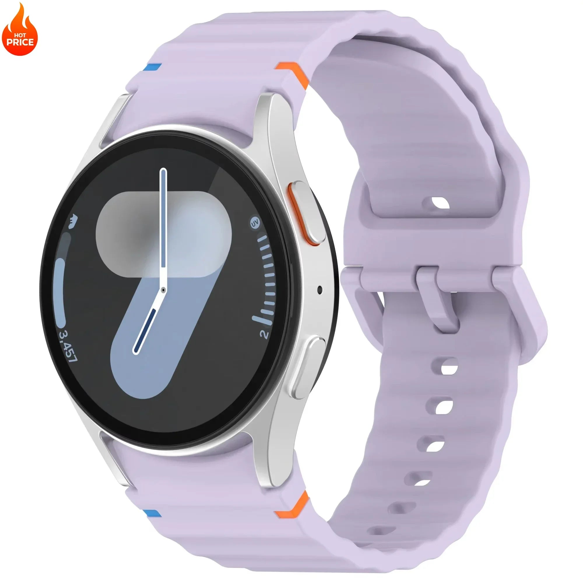 New Official Silicone Strap For Samsung Galaxy Watch 6 4 Classic 47mm 46mm 43/42mm Watchband Galaxy Watch 7 6 5 4 40mm 44mm Belt