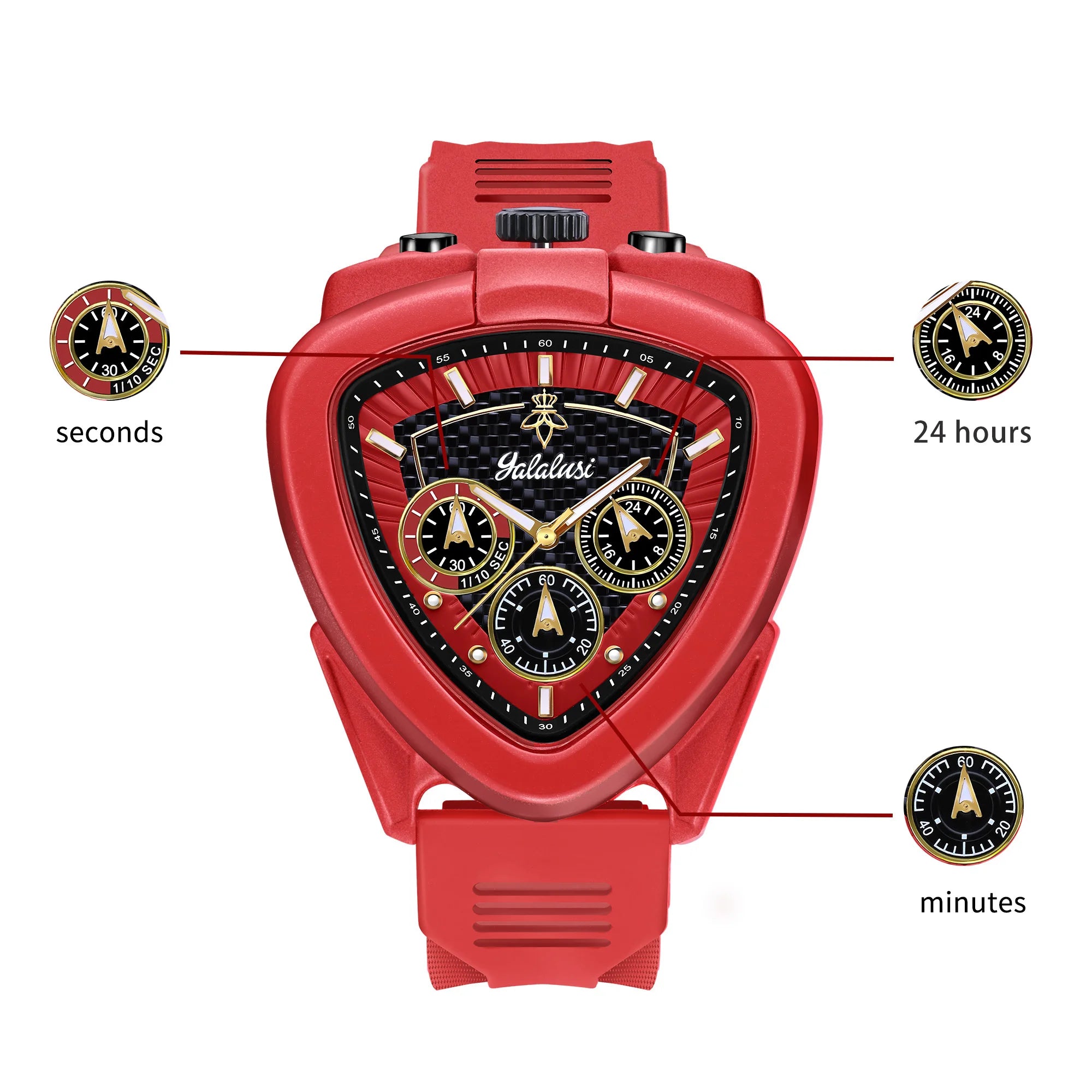 YaLaLuSi Men's Watch: Water-Resistant Quartz Bracelet Watch with Triangular Dial, Mechanical Dial, Gift Watch for Boys