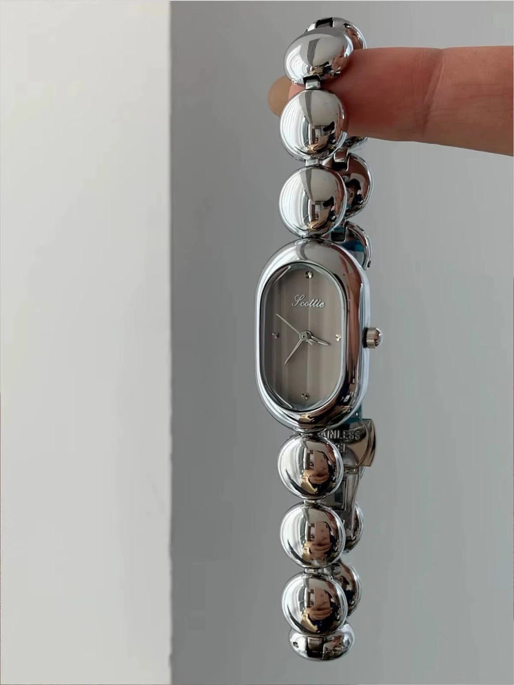 Womens Watch for Girls Wrist Quartz Reloj Sliver Grey Gold Orologio Ladies Luxury Oval Shaped Wristwatch Stainless Steel Clock