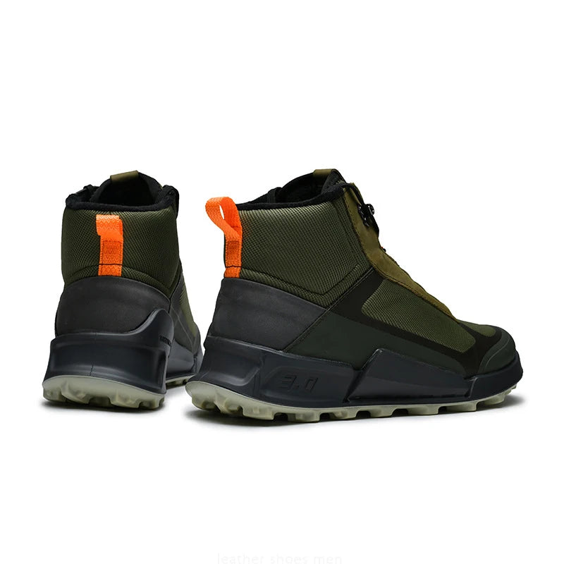 Trendy High Top Running Shoes Men Luxury Original Waterproof Sneaker Non Slip Outdoor Hiking Climbing Trekking Boots Patchwork