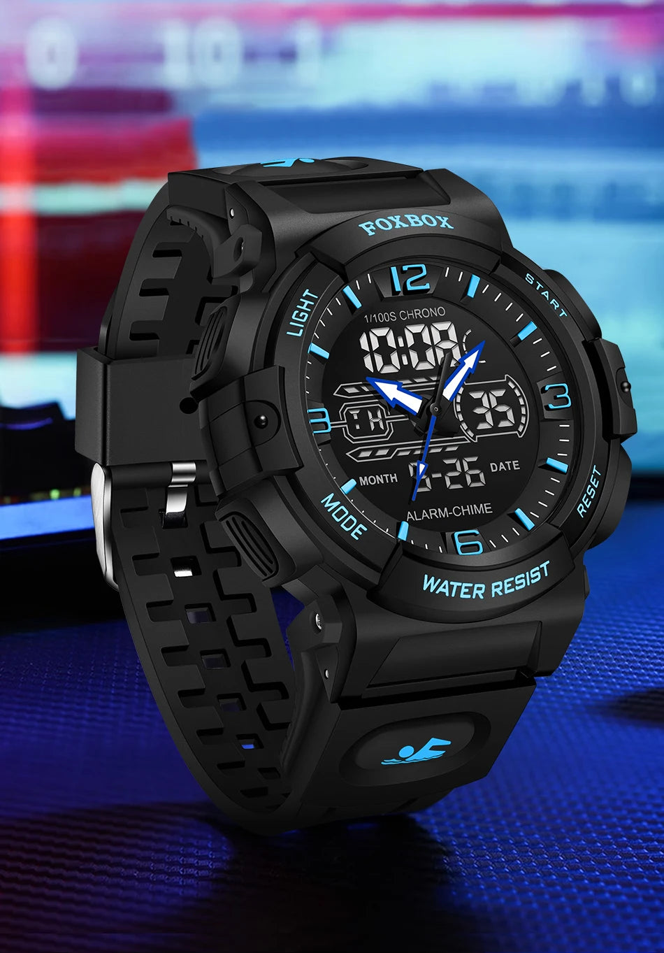 LIGE New Watches For Men 50M Waterproof Clock Alarm reloj hombre LCD Dual Display Wristwatch Quartz Military Sports Mens Watches