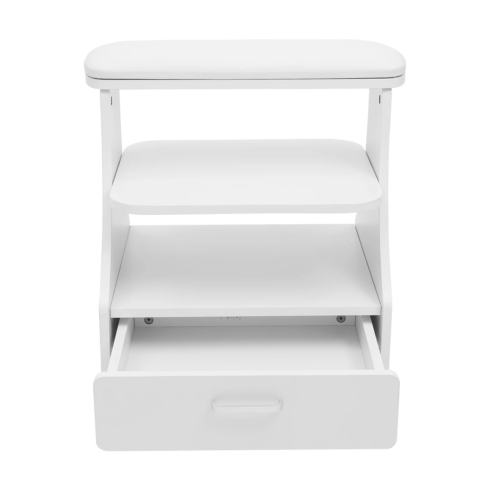 Portable Beauty Salon Foot Bath Trolley Pedicure Manicure Foot Rest with Massage Function Foot Spa Table White