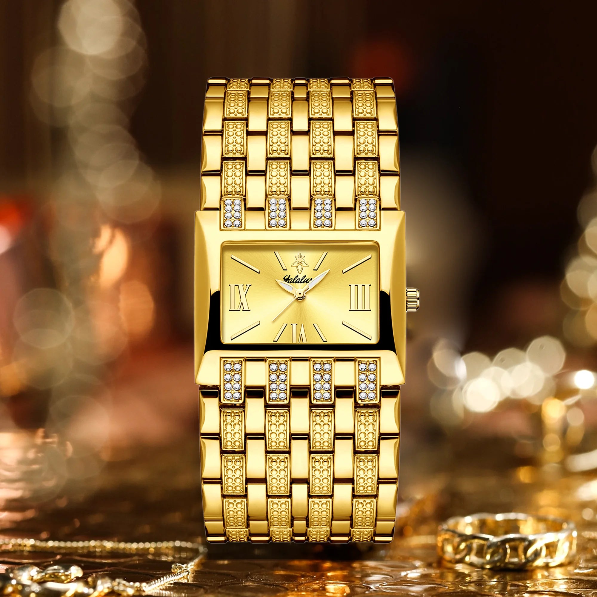 YaLaLuSi Brand: Fashionable Women's Waterproof Quartz Bracelet Watches – Luxury Gold Watches for Gifts reloj mujer Ladies