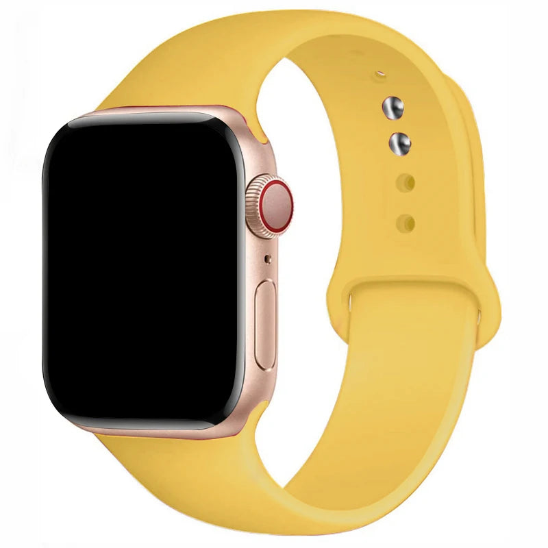Sports Silicone Strap For Apple Watch Band Ultra 49mm 46mm 45mm 44mm 42mm 41mm 40mm Watchband for iWatch 11 10 9 8 7 6 5 4 SE