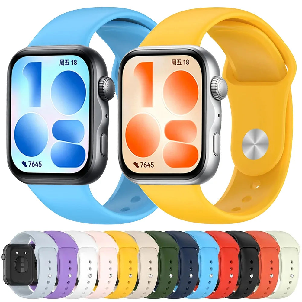 Sport Silicone Strap For Huawei Watch Fit 3/4/5 Smartwatch Adjustable Bracelet Band For Huawei Watch Fit 4 Pro 5 Pro Accessories
