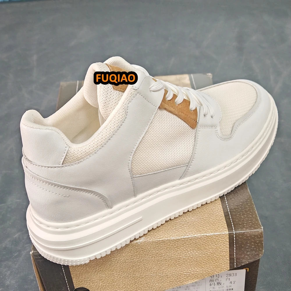 Plus Size 47 Summer Mesh Men Sneakers Elevator Shoes Chunky Increase Insole 7CM Breathable Sports Casual Height Shoes For Man