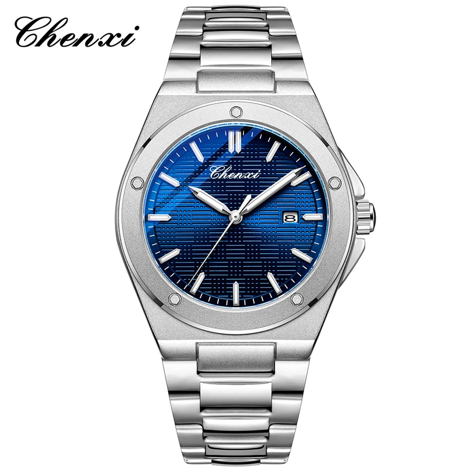 CHENXI New in Men's Watches Classic Fashion Quartz Wristwatches Simple Luminous Date Calendar Display Water-Resistant Man Watch