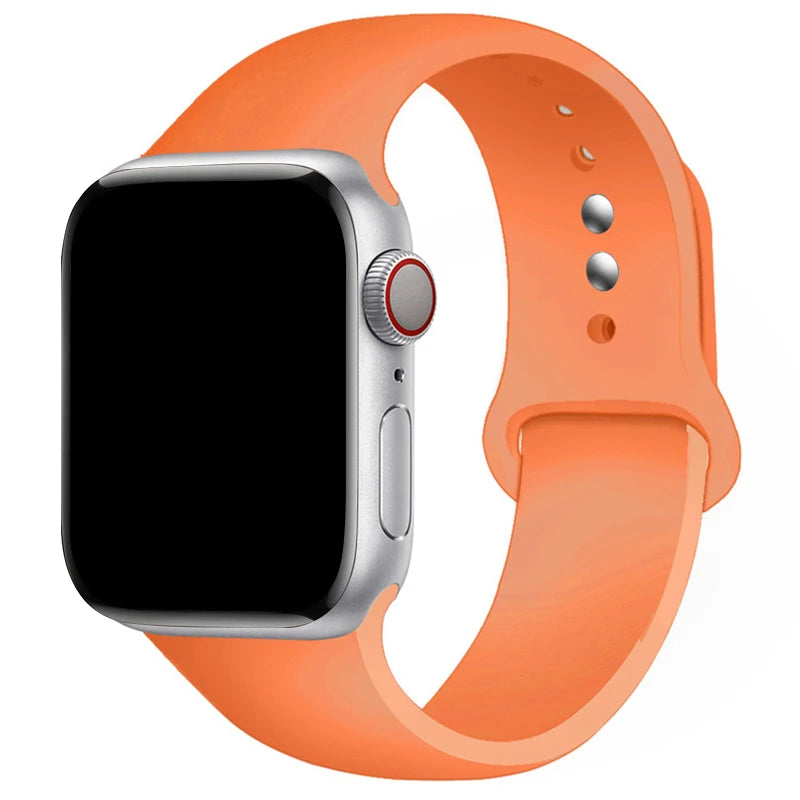 Sports Silicone Strap For Apple Watch Band Ultra 49mm 46mm 45mm 44mm 42mm 41mm 40mm Watchband for iWatch 11 10 9 8 7 6 5 4 SE
