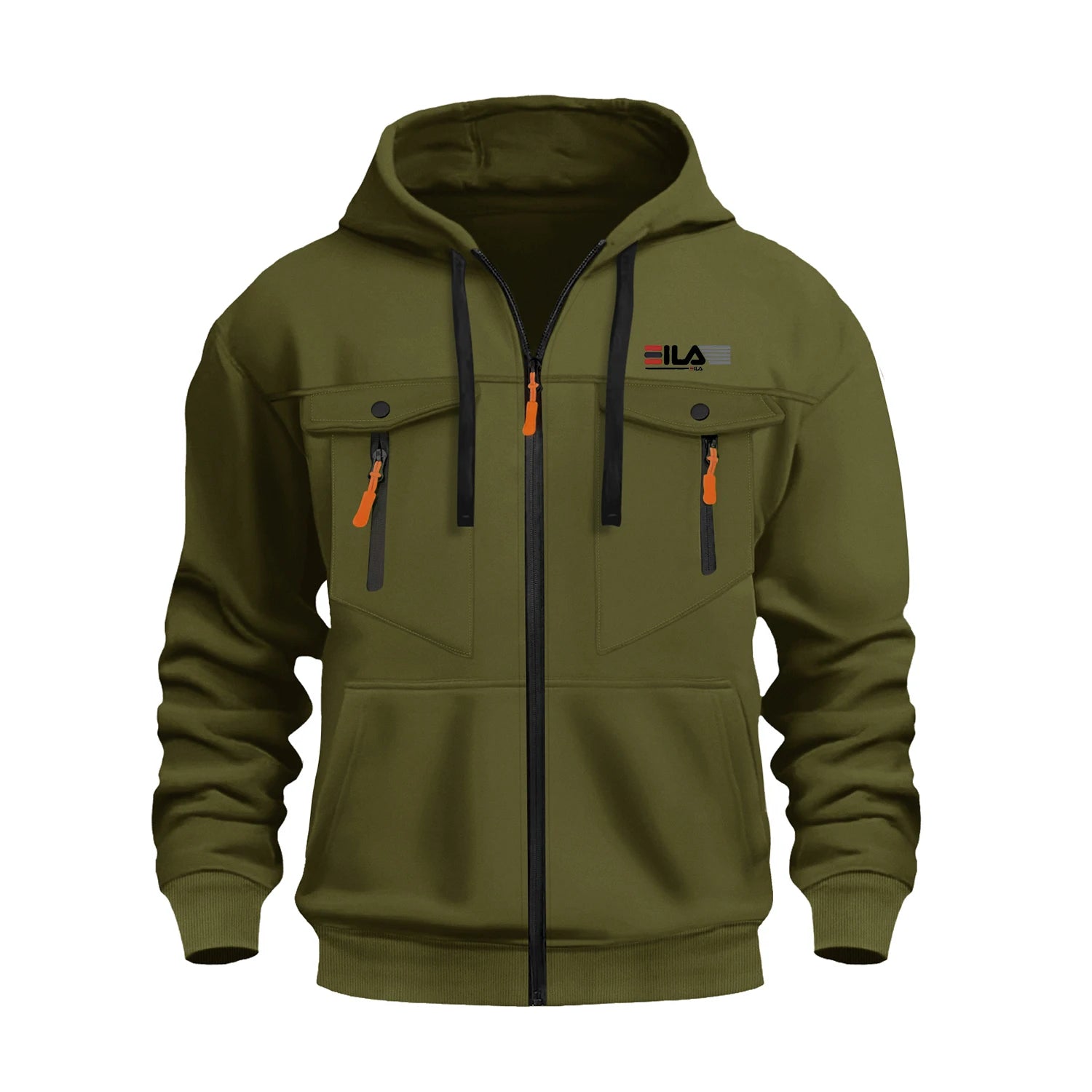 Autumn Winter Hoodies Men Zipper Patchwork Warm Fleece Sweatshirts Multi Pockets Male Fashion Hooded Jacket Thick Outdoor Hoodie