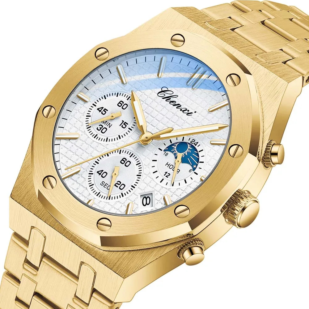 CHENXI  Multifunctional Men's Watches Luxury Brand Calendar Luminous  Waterproof Men Wristwatch High Quality Quartz male Watch