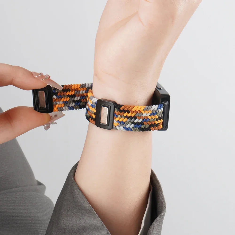 Official Nylon Loop Strap For Huawei Band 11/11 Pro Fashion Magnetic Buckle Braided Wristband For Huawei Band 8/9/10 Accessories