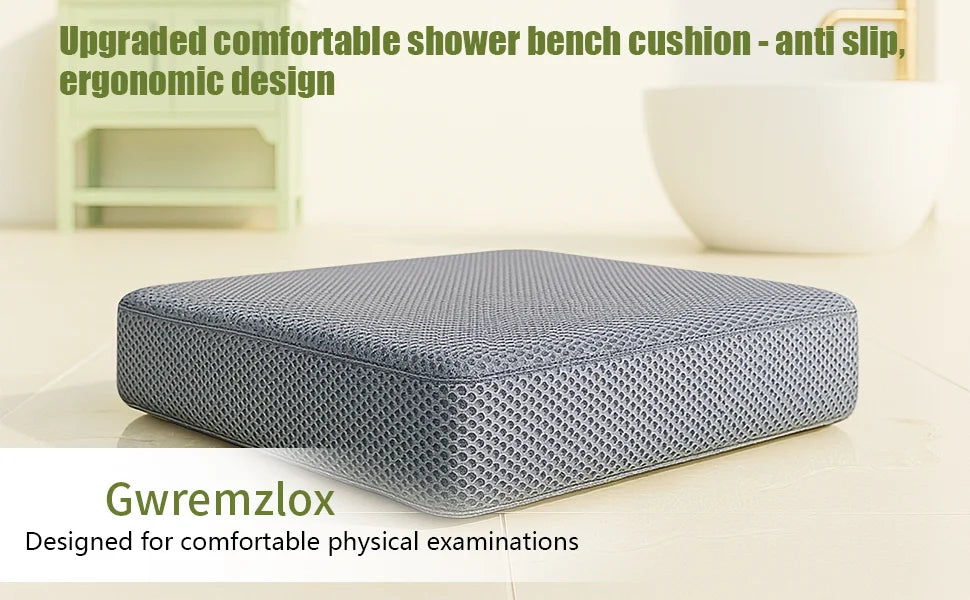Shower Seat Cushion, Soft Chair Pad for Elderly Bathing，Easy to Clean & Quick Dry.Suitable for Shower Seats, Bathtub Baths