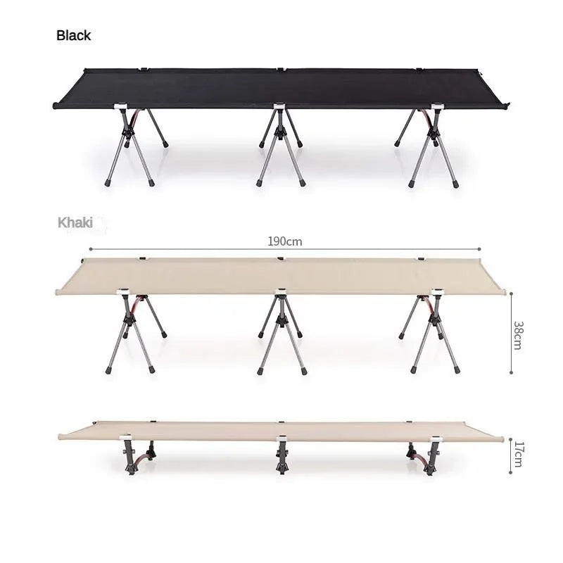 191cm Camping Cot Portable Folding Bed chair Ultralight Aluminum Alloy Sleeping Cot for Outdoor Hiking Backpacking Travel