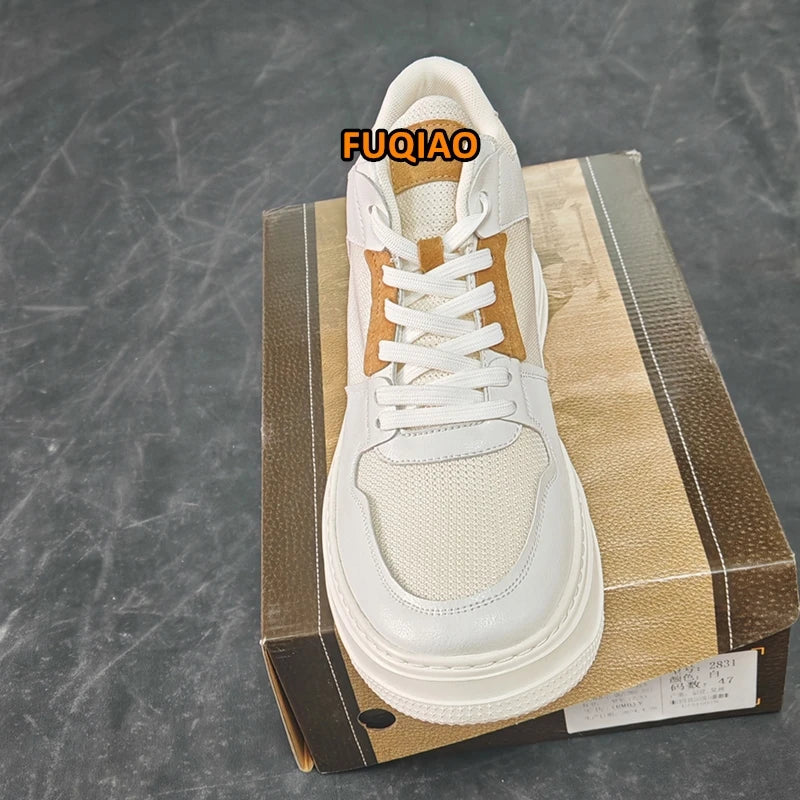 Plus Size 47 Summer Mesh Men Sneakers Elevator Shoes Chunky Increase Insole 7CM Breathable Sports Casual Height Shoes For Man