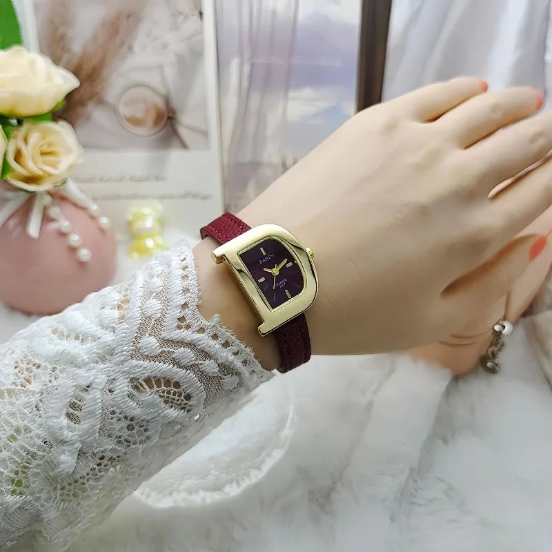 Top Brand Women's D-style Dial Watch Fashion Ladies Leather Belt Wristwatch for Women Gifts Reloj Mujer Dropshipping