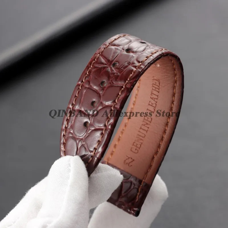 10/12/13/14/16/18/19/20/21/22mm Soft Cowhide Leather Watch Bands Crocodile Pattern Design Watch Straps Casual Business Bracelets