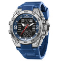 SMAEL Sports Watches 50M Waterproof Quatz Watches Mental Shockproof Men's Wristwatch Dual Time Alarm Clock  8138 Military Watch