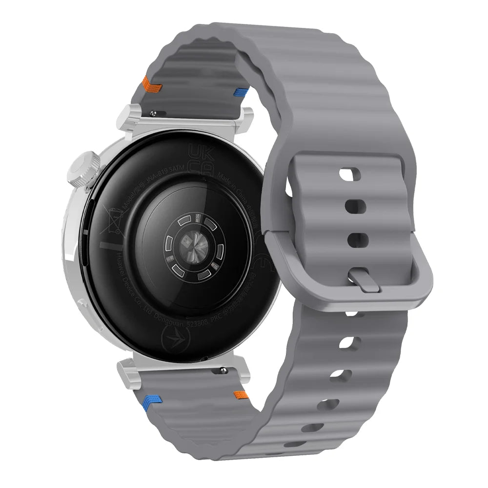 18/20/22mm Sports Wave Silicone Strap For Huawei Watch GT6-5-4 41mm 5 GT5 Pro 42mm Bracelet Wristband For Xiaomi Watch S4 41mm