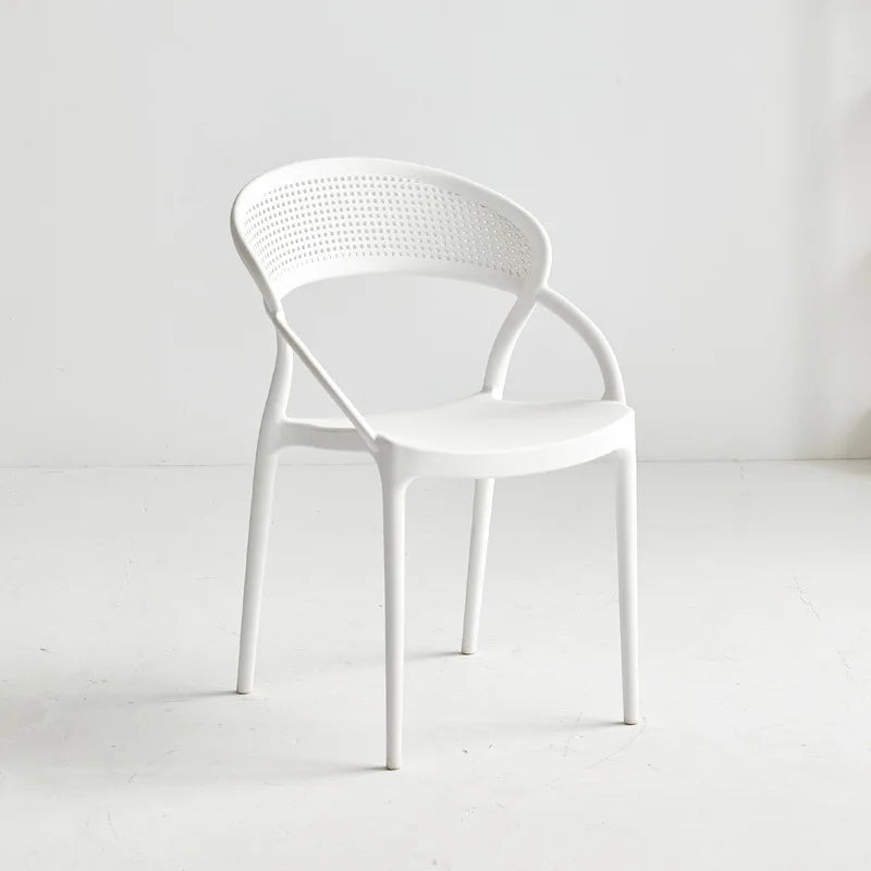 Plastic Chair Backrest, Home Thick Backrest Chair, Casual Nordic Minimalist Dining Chair, Restaurant Chair, Outdoor Armchair