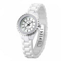 New Fashion Women Quartz Watch Ceramic Strap Clock Silver Diamond Wristwatch for Girl Student Relogio Feminino Dress Gifts