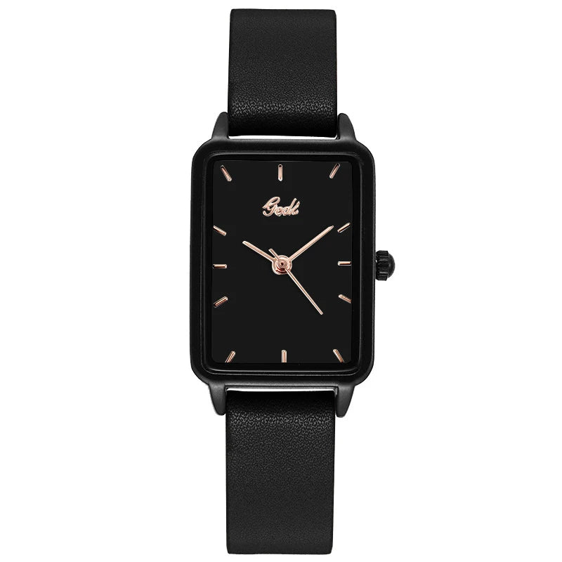 GEDI Watches for Woman Vintage Niche Elegant Waterproof Leather Watches Ladies Quartz Square Women's Wristwatches