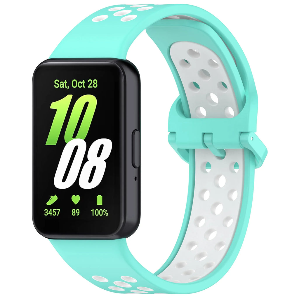 Silicone Strap For Samsung Galaxy Fit 3 Band Bracelet Two-tone Watchband Correa For Samsung Galaxy Fit 3 Replaceable Wristband