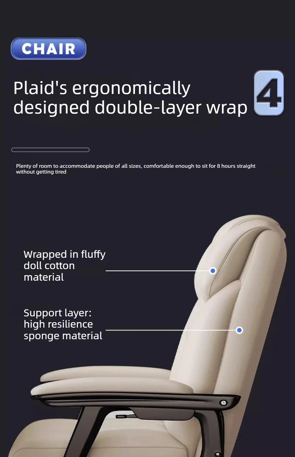 Simple and Comfortable Home Computer Chair, Office Reclining, Nap Taking Sofa Chair, Study Room, Bedroom Armchair Gaming Chairs
