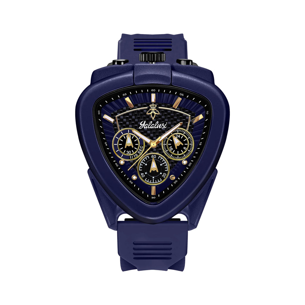 YaLaLuSi Men's Watch: Water-Resistant Quartz Bracelet Watch with Triangular Dial, Mechanical Dial, Gift Watch for Boys