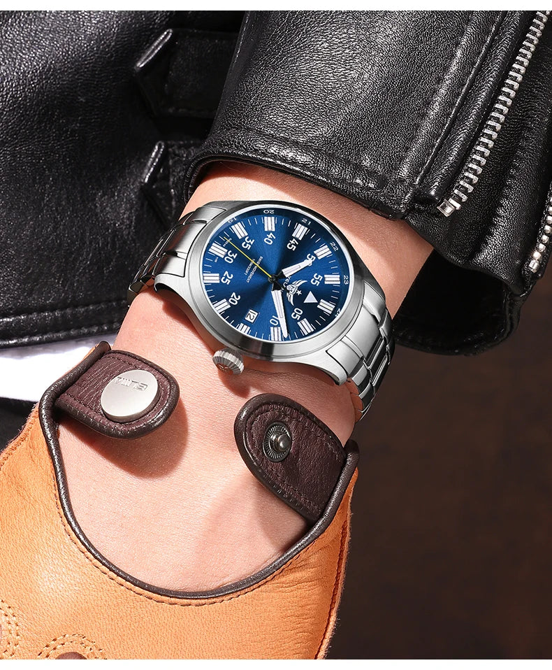 YELANG V1021S Men Quartz Watch 42mm Swiss Ronda  Movement 10-year battery life T100 Luminous 100m Waterproof Men's Diving Watch