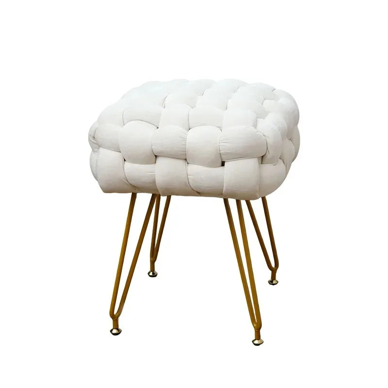 Upholstered Accent Side Chair Makeup Vanity Chair Low Velvet Stool for Dining Room Bedroom Living Room Ottoman Bench