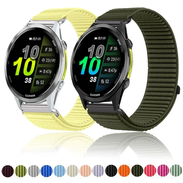 18mm 20mm 22mm Nylon Loop Strap For Garmin Forerunner 970 570 Venu 4 45mm 41mm Venu 3 Wave Wristband Garmin Active 6 Accessories