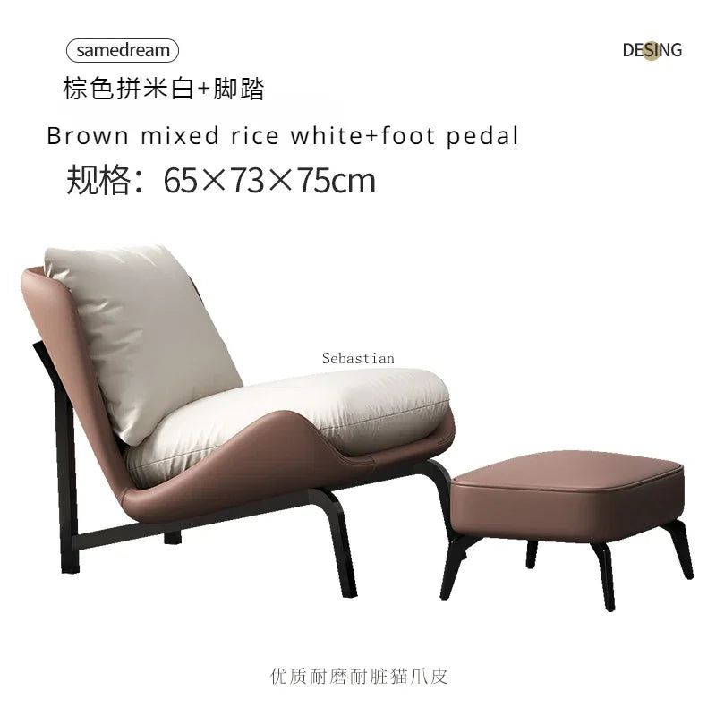 Simple Single Sofa Chair, Balcony Chair, Leisure Chair, Lounge Chairs, Can Sit or Lie, Bedroom, Living Room, Lazy Sofa Chairs