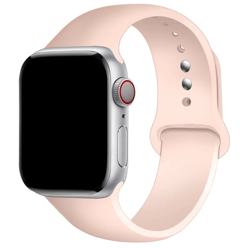 Sports Silicone Strap For Apple Watch Band Ultra 49mm 46mm 45mm 44mm 42mm 41mm 40mm Watchband for iWatch 11 10 9 8 7 6 5 4 SE
