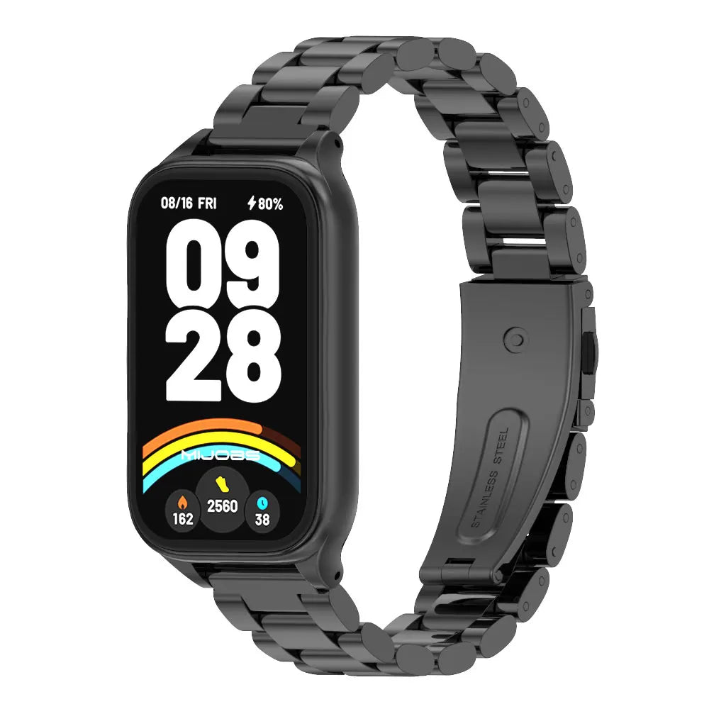 Metal Strap For Mi Band 9 Active Bracelet Wristband for Xiaomi Smart Band 8 Active Watchband Mi 8 Active Stainless Steel Strap