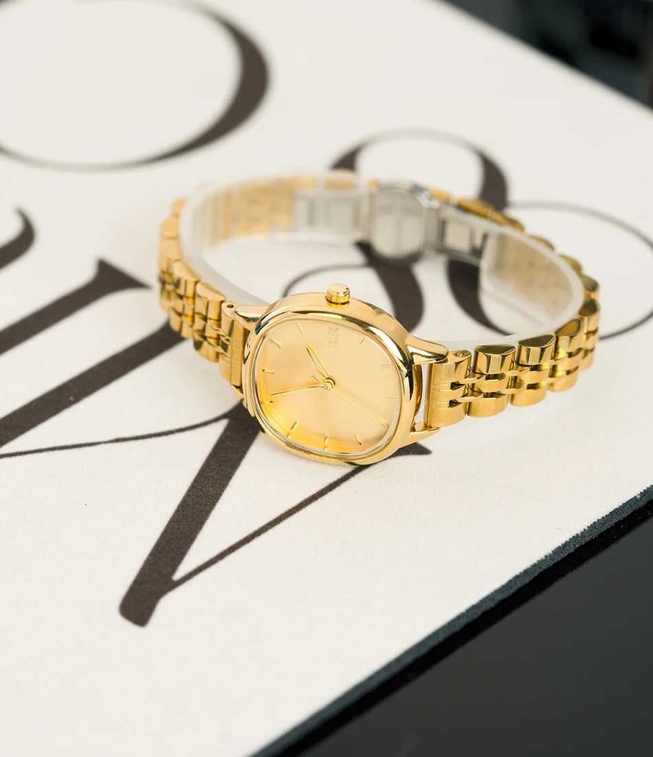 New Fashion Watch for Women Simple Japanese Quartz Wristwatches Ladies Small Gold Watch Elegant Stainless Steel Silver Clock