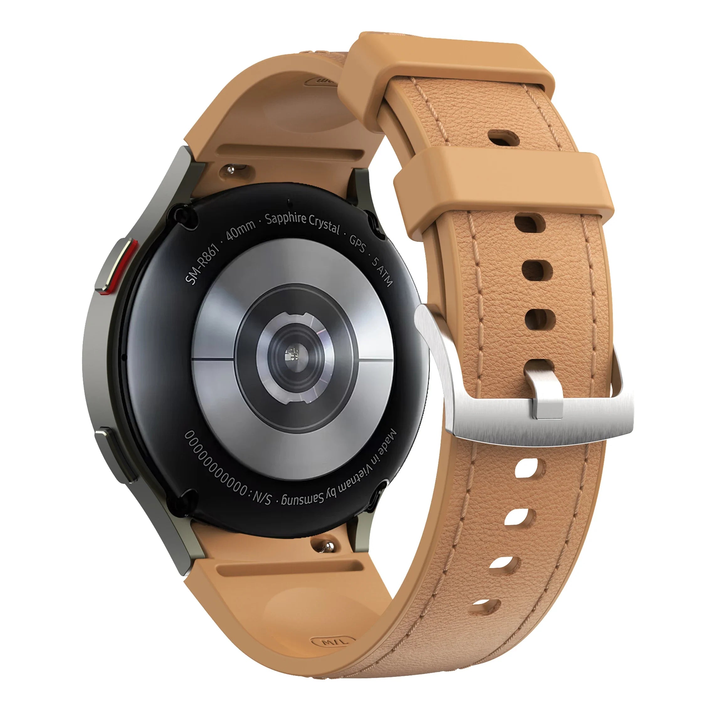 Silicone+Leather Strap for Samsung Galaxy Watch 7 6 5 4 44mm 40mm/5 Pro 45mm Wristband for Galaxy Watch 6 Classic 47mm 43mm Belt