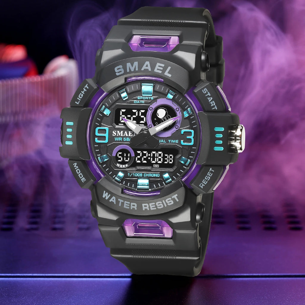 SMAEL Sport Watches Digital Watch LED 50m Waterproof Military Wristwatch Male Clocks 8063 Mens Watches  Stopwatches Alarm Clock