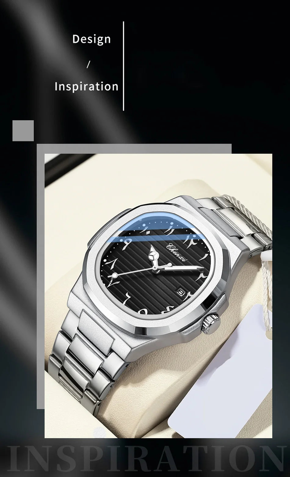 Eastern Arabic Numerals Dial Man Watch Fashion Original Date Quartz Watches For Men Classic Business Waterproof Men's Wristwatch
