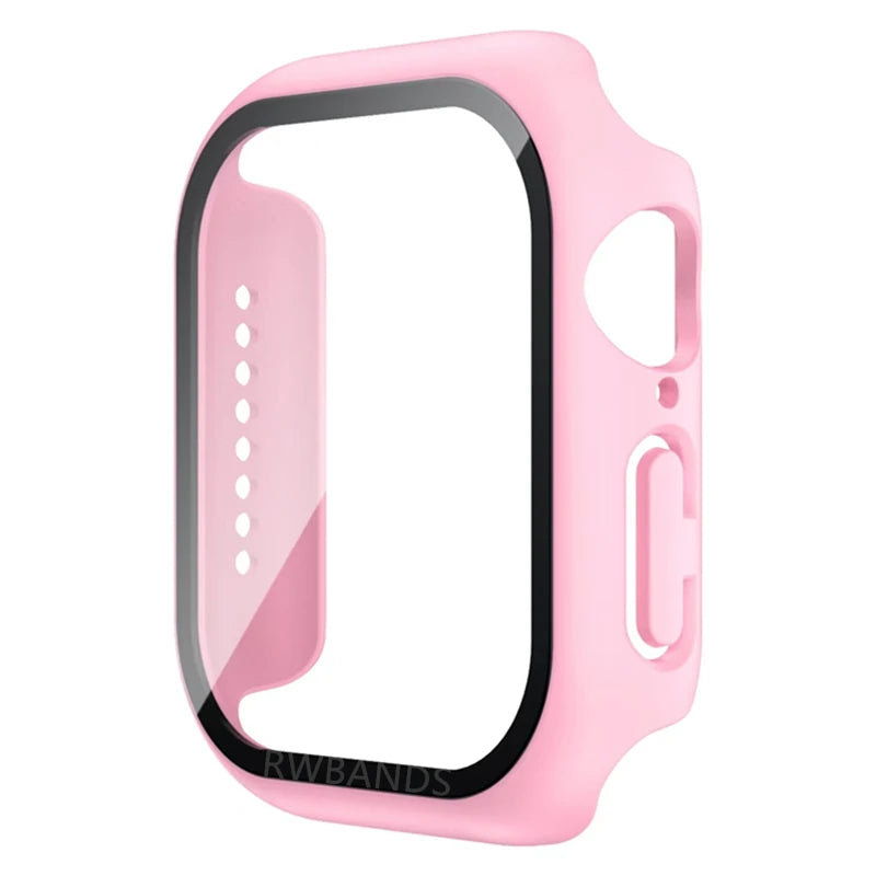 Glass+Cover For Apple Watch 46mm 44mm 40mm 49mm 41mm 45mm 42mm Accessorie Screen Protector iwatch series Ultra 11 10 9 SE 8 7 6