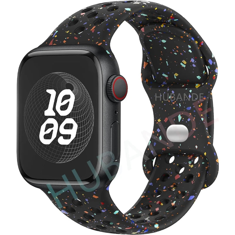 Strap For Apple Watch Band 44mm 49mm 45mm 40mm 41mm 38mm 42mm correa Breathable sports bracelet iwatch series 8 SE 7 6 5 9 Ultra