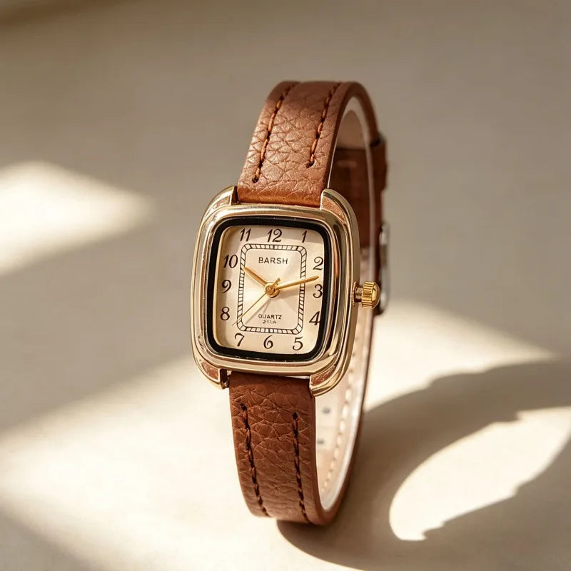 Fashion Leather Belt Watch for Women Luxury Watch Simple Retro Roman Dial Quartz Wristwatches Wholesale Relojes Para Mujer