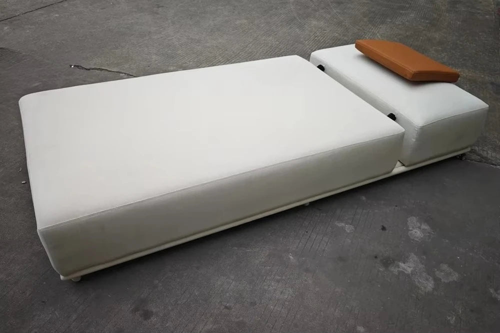 Wood Outdoor Sunbed | Modern Adjustable Backrest Pool Daybed for Hotel & Villa Use