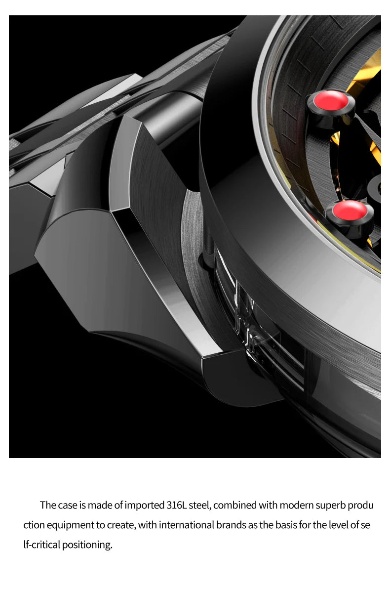 IDEAL KNIGHT 6802 Tourbillon Watch For Men Transparent Skeleton Mechanical Wristwatch Man Luxury Top Brand Limited Edition Watch
