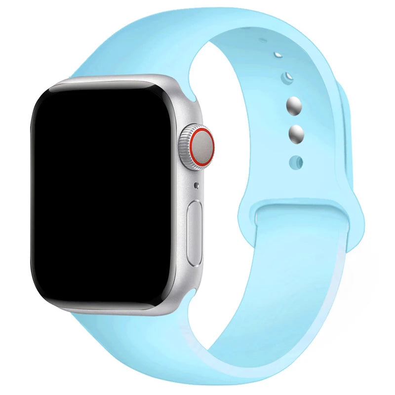 Sports Silicone Strap For Apple Watch Band Ultra 49mm 46mm 45mm 44mm 42mm 41mm 40mm Watchband for iWatch 11 10 9 8 7 6 5 4 SE